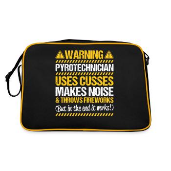 Pyrotechnician Fireworks Pyrotechnics Pyrotechnician - Retro Bag - black/gold - Back