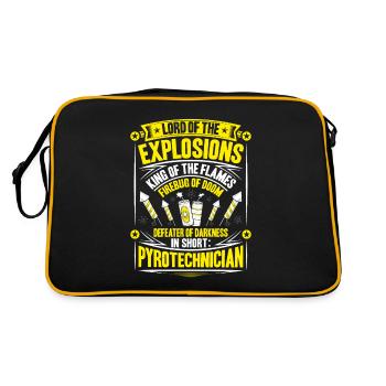 Pyrotechnician Fireworks Pyrotechnics Pyrotechnician - Retro Bag - black/gold - Back