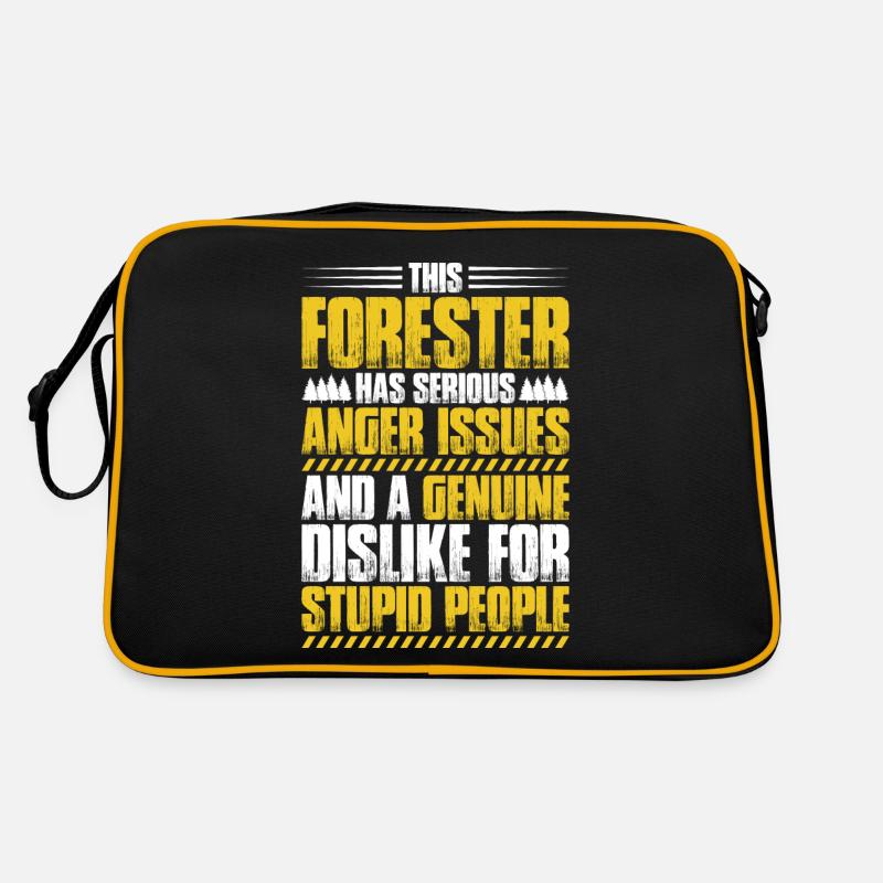 Förster Forstwirtschaft Forester Waldarbeiter Wald Retro Tasche