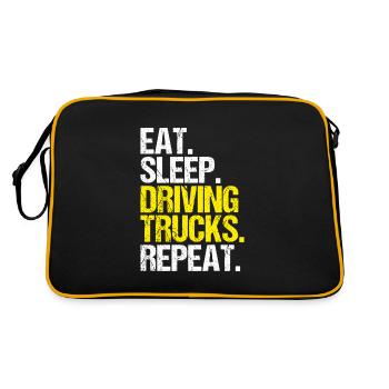 Truck driver Truck driver Professional driver Trucker - Retro Bag - black/gold - Back