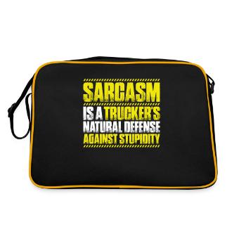 Truck driver Truck driver Professional driver Trucker - Retro Bag - black/gold - Back