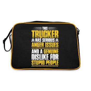 Truck driver Truck driver Professional driver Trucker - Retro Bag - black/gold - Back