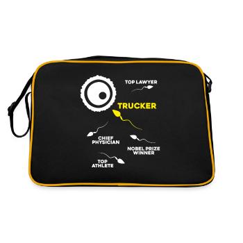 Truck Driver Truck Driver Professional Driver Trucker - Retro Bag - black/gold - Back