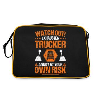 Truck driver Truck driver Professional driver Trucker - Retro Bag - black/gold - Back