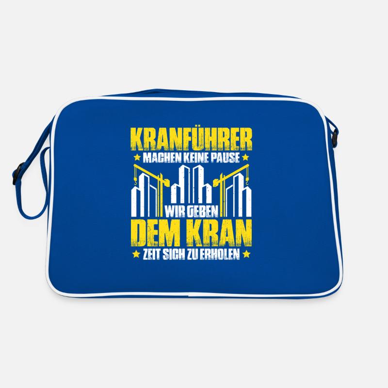 Kranführer Kranfahrer Kran Crane Operator Retro Tasche