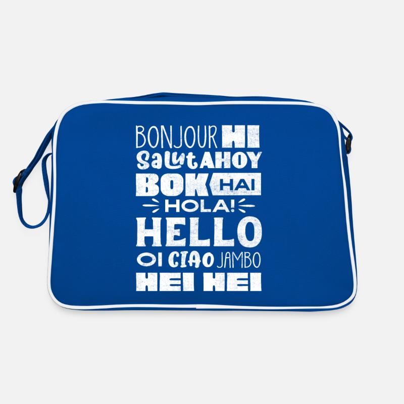 Word Hello Différentes Langues, Professeur de langue Sac Retro