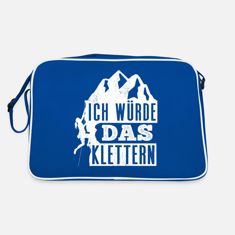 Kletterer, Einen Berg Besteigen, Boulder Retro Tasche