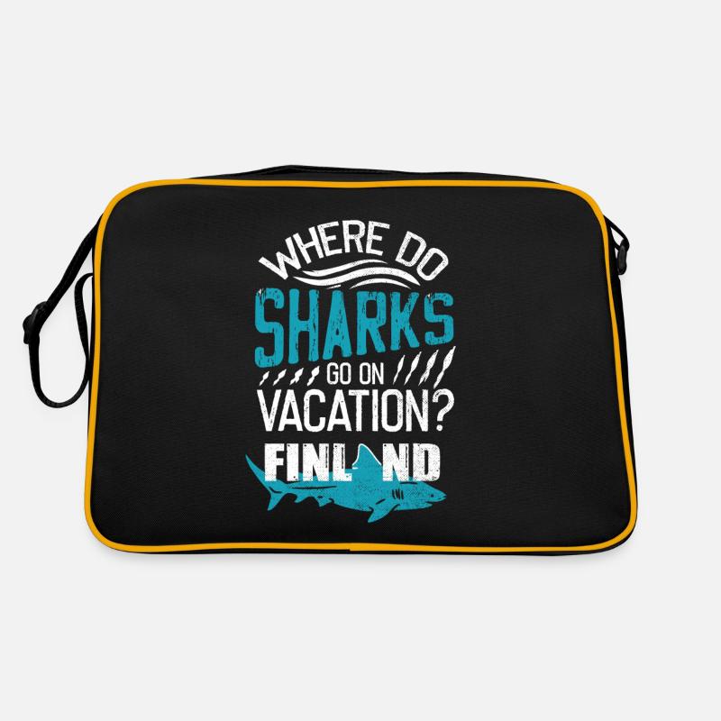 Shark Week, Sharks, Shark Jokes Retro Bag