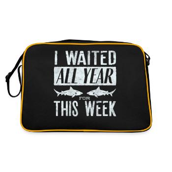Semaine des requins, Requins, Blagues sur les requins - Sac Retro - noir/or - Dos