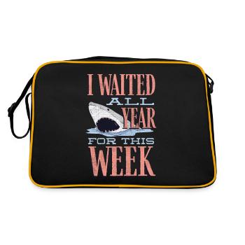 Semaine des requins, Requins, Blagues sur les requins - Sac Retro - noir/or - Dos