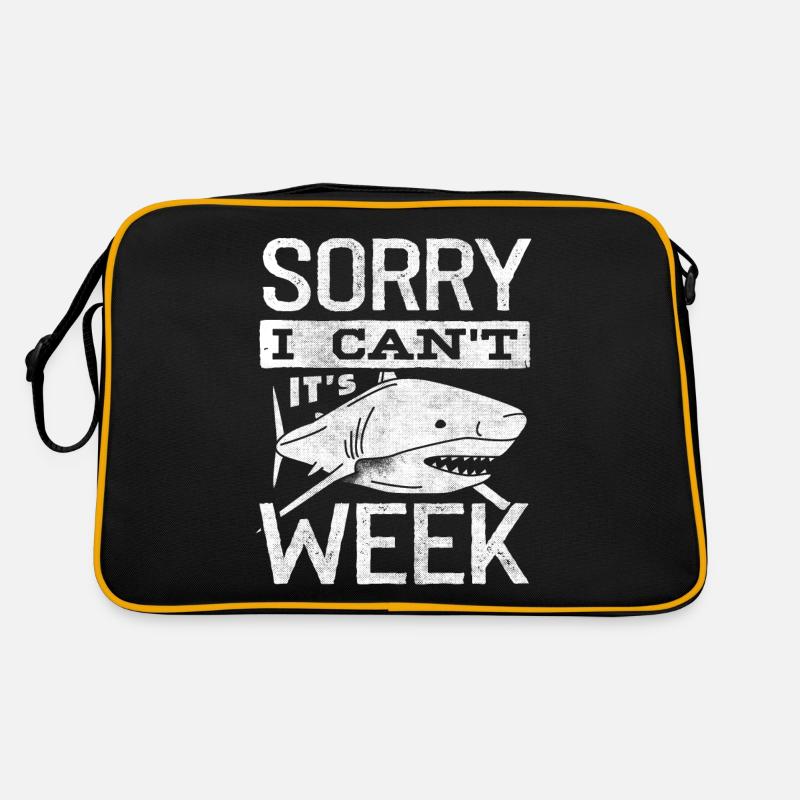 Shark Week, Sharks, Shark Jokes Retro Bag
