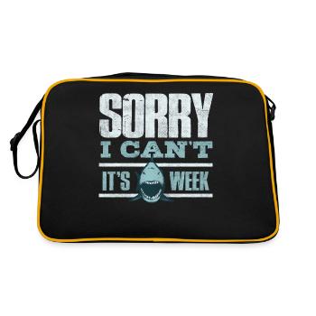 Semaine des requins, Requins, Blagues sur les requins - Sac Retro - noir/or - Dos