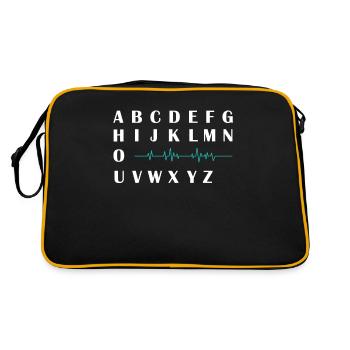 PQRST Nurse, Nursing - Retro Bag - black/gold - Back