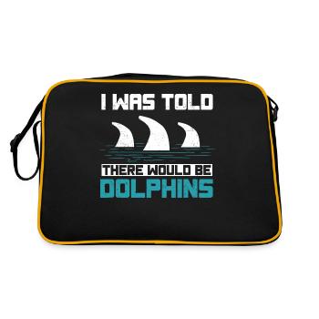I was told that there would be dolphins - Retro Bag - black/gold - Back