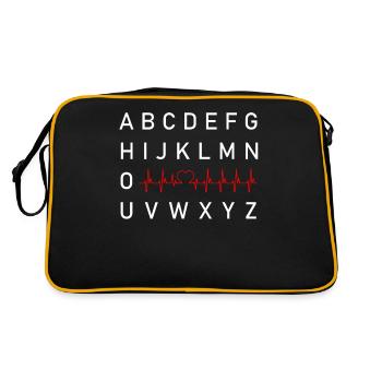 PQRST Nurse, Nursing - Retro Bag - black/gold - Back