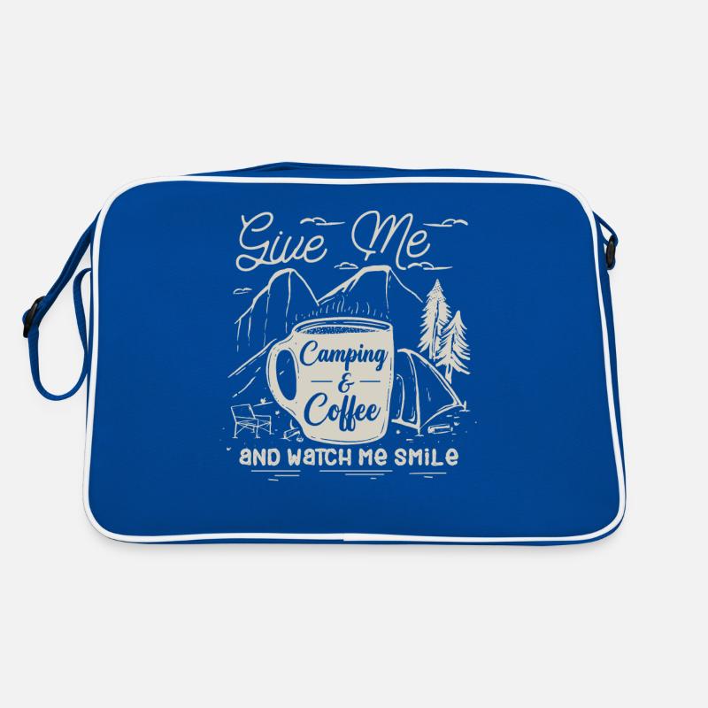 Camping and coffee, outdoor enthusiasts Retro Bag