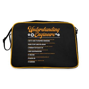 Engineers Understanding, Engineering - Retro Bag - black/gold - Back