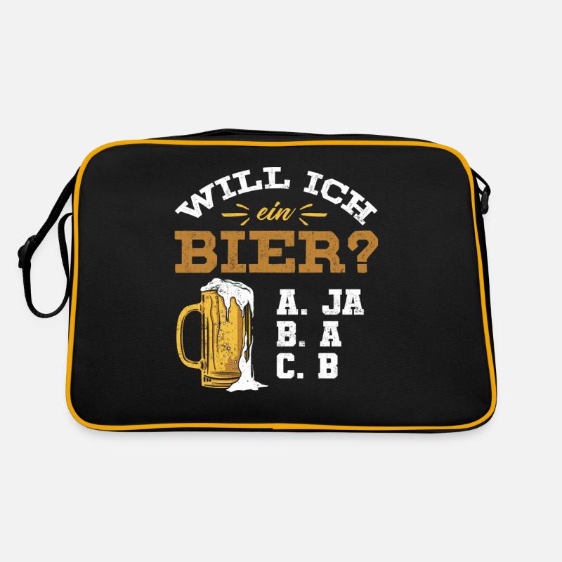 Will ich ein Bier? Biertrinker, Bier Biere saufen Retro Tasche