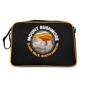 Mount Rushmore, Black Hills Dakota du Sud - Sac Retro - noir/or - Dos