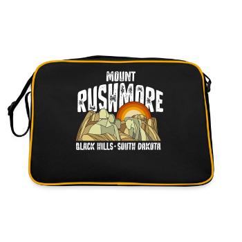 Mount Rushmore, Black Hills Dakota du Sud - Sac Retro - noir/or - Dos