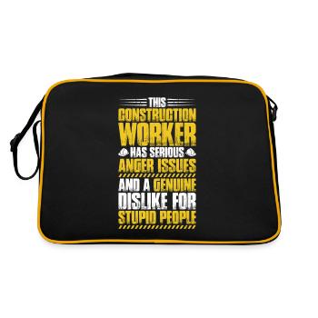 Construction worker Construction construction trade Construction profession Mason - Retro Bag - black/gold - Back