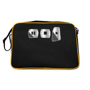 Manual Shifting, Car Guy, Gear Change In Cars - Retro Bag - black/gold - Back