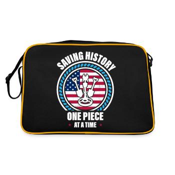 Détection de métaux, détecteur de métaux - Sac Retro - noir/or - Dos