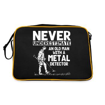 Détection de métaux, détecteur de métaux - Sac Retro - noir/or - Dos