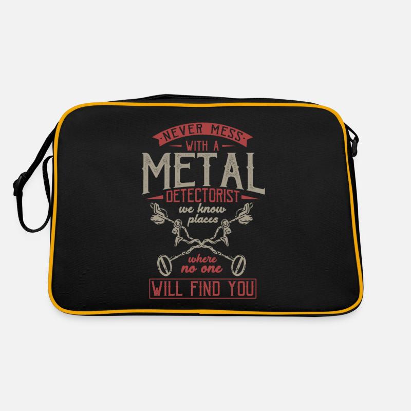 Détection de métaux, détecteur de métaux - Sac Retro - noir/or