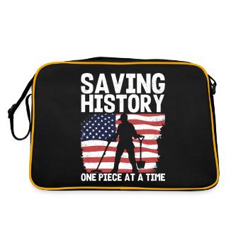Détection de métaux, détecteur de métaux - Sac Retro - noir/or - Dos