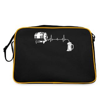 Beer lover, beer drinker, brewer, brewer - Retro Bag - black/gold - Back