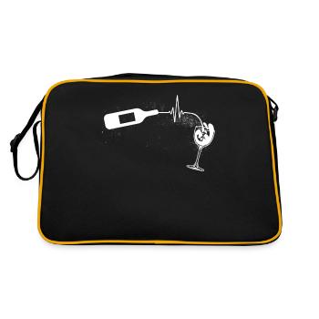Amateurs de vin, buveurs de vin rouge - Sac Retro - noir/or - Dos