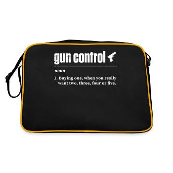 Contrôle des armes à feu, propriétaires d’armes à feu, amateurs d’armes à feu - Sac Retro - noir/or - Dos