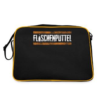 Putt en bouteille, bière, buveurs de bière, brasseurs - Sac Retro - noir/or - Dos