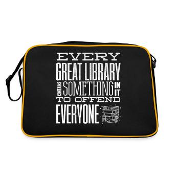 Librarian, Library - Retro Bag - black/gold - Back
