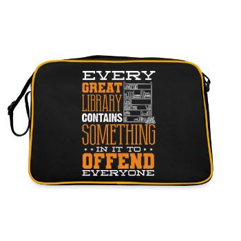 Librarian, Library - Retro Bag - black/gold - Back