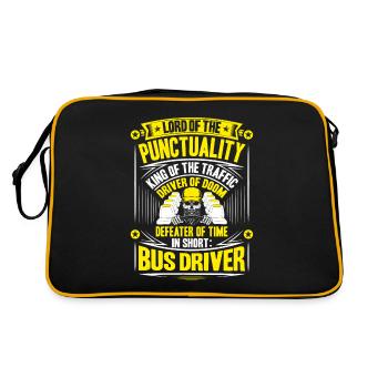 Bus Driver Bus Driver Busman School Bus Driver - Retro Bag - black/gold - Back
