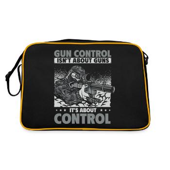 Contrôle des armes à feu, armes à feu, propriétaires d’armes à feu - Sac Retro - noir/or - Dos