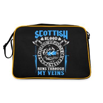 Scottish Blood Runs Through My Veins - Retro Bag - black/gold - Back