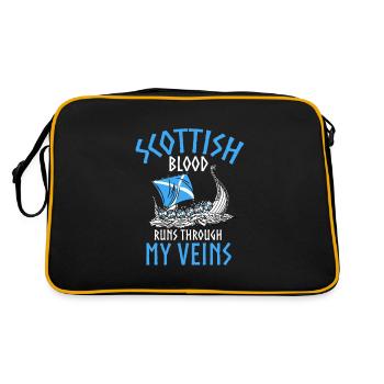 Le sang écossais coule dans mes veines - Sac Retro - noir/or - Dos
