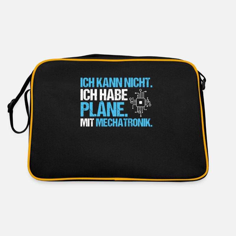 Mechatroniker Mechatronik Mechatronics Engineer - Retro Tasche - Schwarz/Gold
