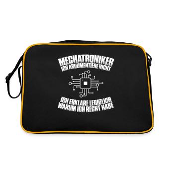 Mechatroniker Mechatronik Mechatronics Engineer - Retro Bag - black/gold - Back