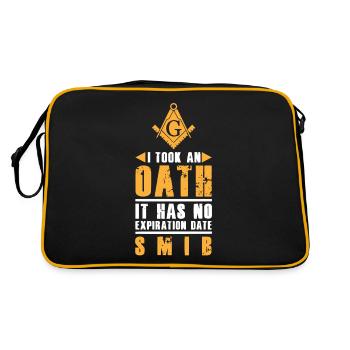 Maison, I have an oath, carpenter - Retro Bag - black/gold - Back