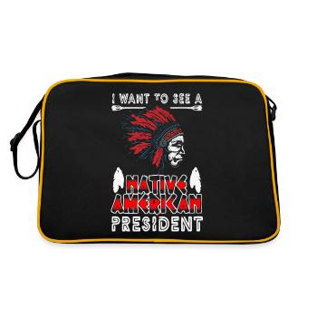 Je veux voir un président indien - Sac Retro - noir/or - Dos
