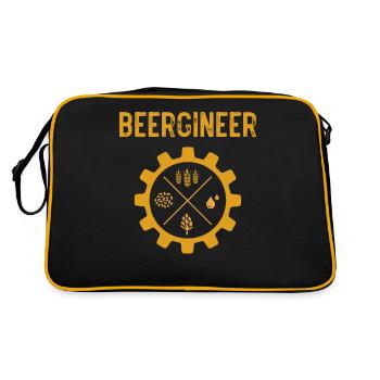 Beergenieer, bière, brasseur, bière bière, buveur de bière - Sac Retro - noir/or - Dos