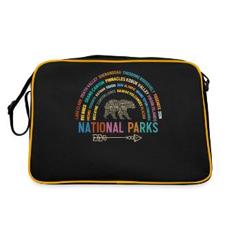 Parcs nationaux des États-Unis, Parc national, Denali, Redwood - Sac Retro - noir/or - Dos