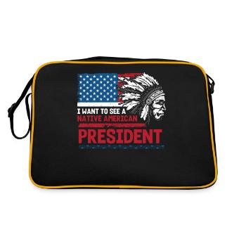 Je veux voir un président indien - Sac Retro - noir/or - Dos