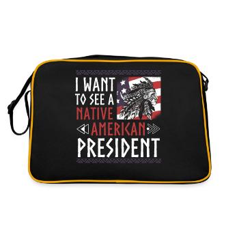 Je veux voir un président indien - Sac Retro - noir/or - Dos