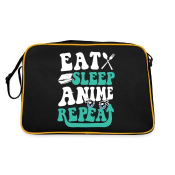 Sleep Anime Repeat - Retro Bag - black/gold - Back