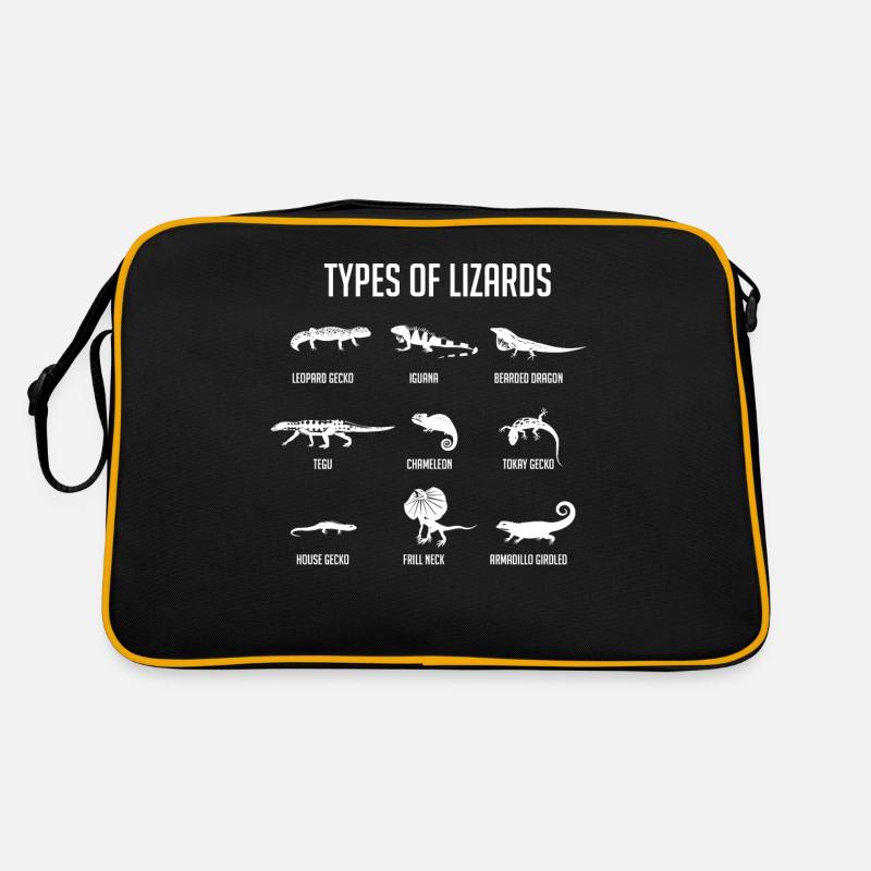Types de lézards, lézards, reptiles Sac Retro